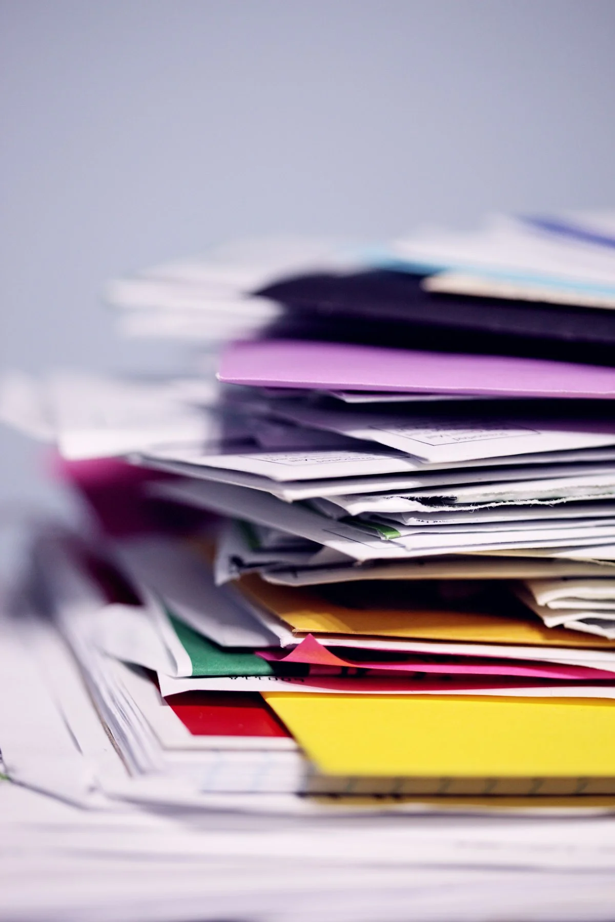 Stack of office documents and papers representing intelligent document processing